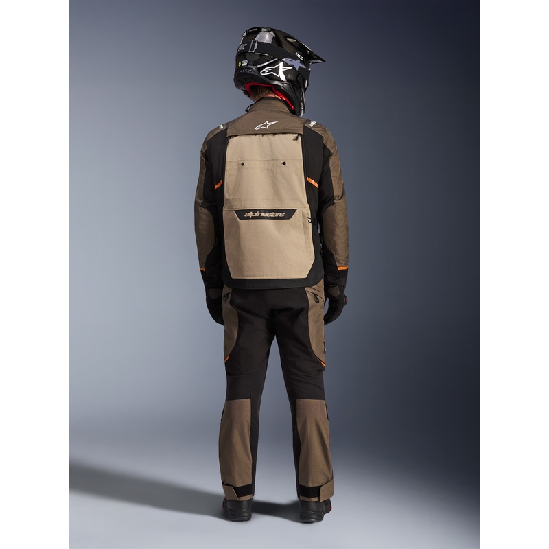 Chaqueta de moto Alpinestars Cusco Drystar marrón-negro