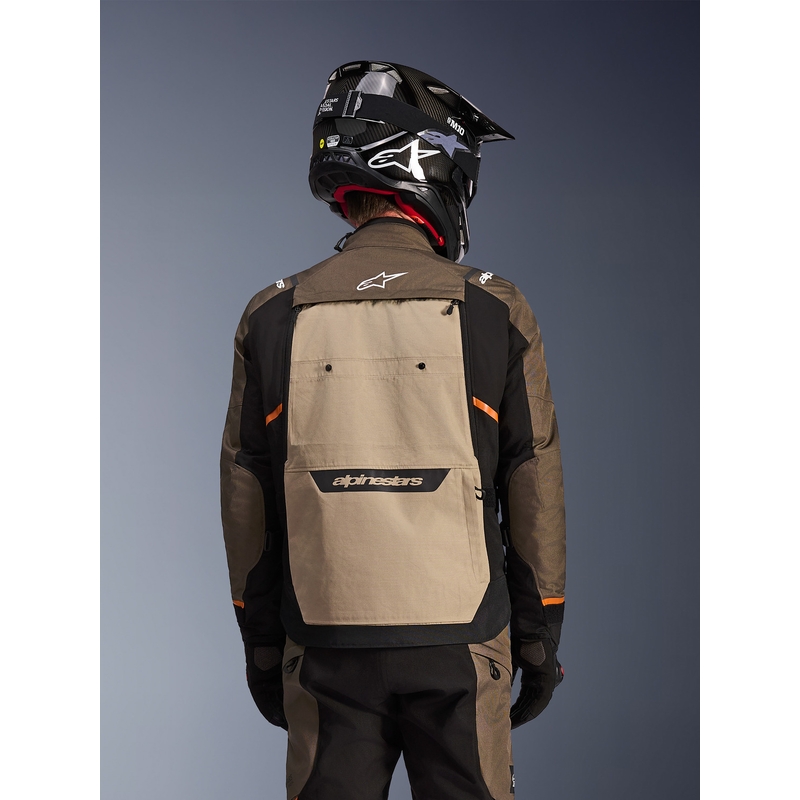 Chaqueta de moto Alpinestars Cusco Drystar marrón-negro