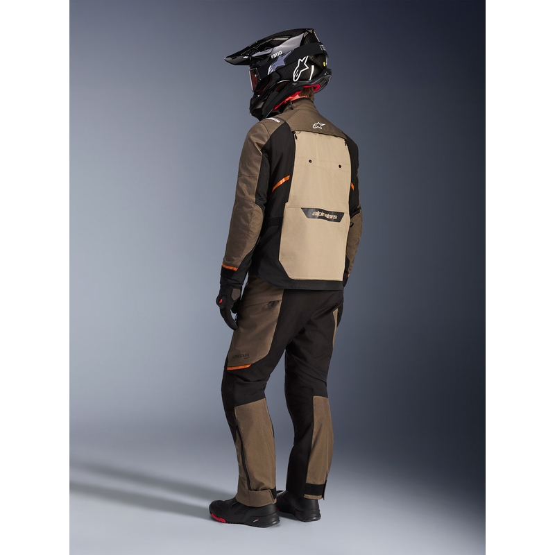 Chaqueta de moto Alpinestars Cusco Drystar marrón-negro