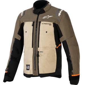 Chaqueta de moto Alpinestars Cusco Drystar marrón-negro