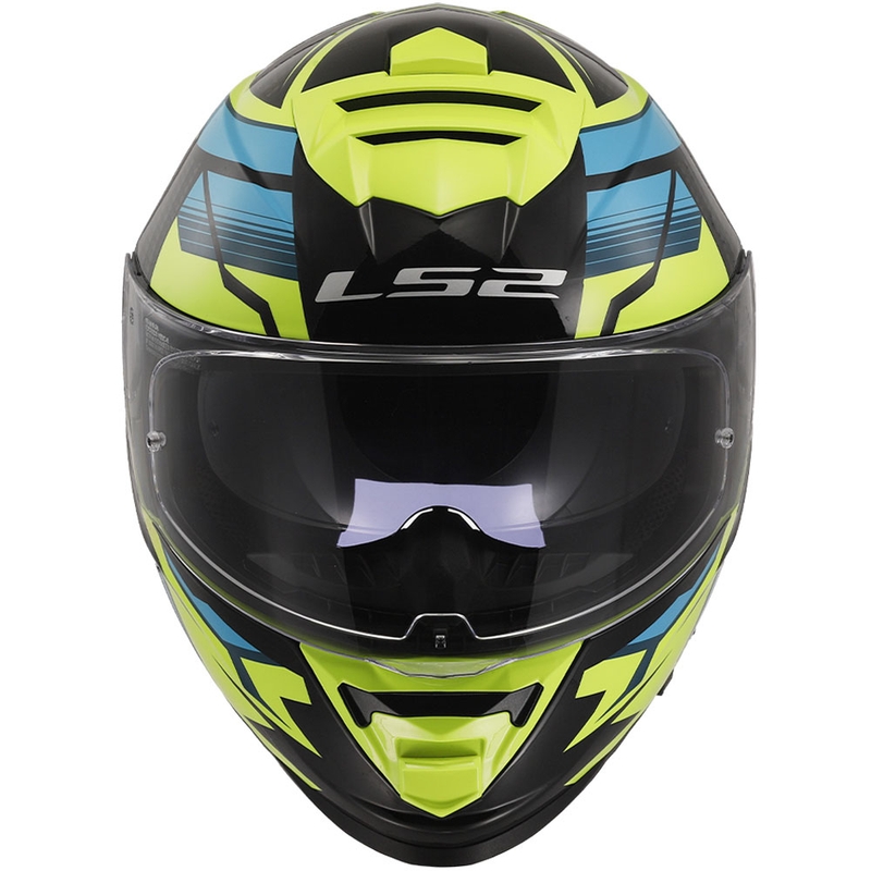 Casco integral de moto LS2 FF800 Storm II Tracker negro-amarillo fluo