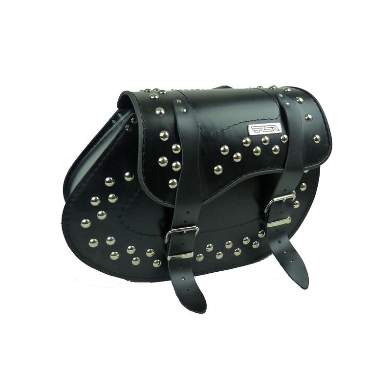Alforjas de cuero para moto Chopper RSA-17B