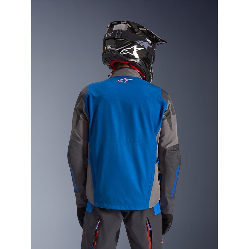 Chaqueta de moto Alpinestars Maxdura Drystar XF azul-gris oscuro
