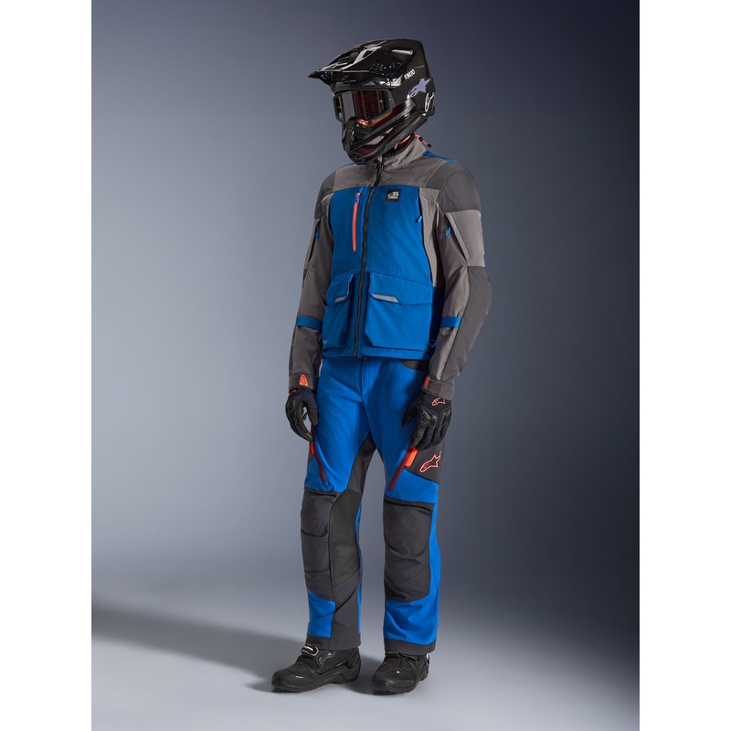 Chaqueta de moto Alpinestars Maxdura Drystar XF azul-gris oscuro