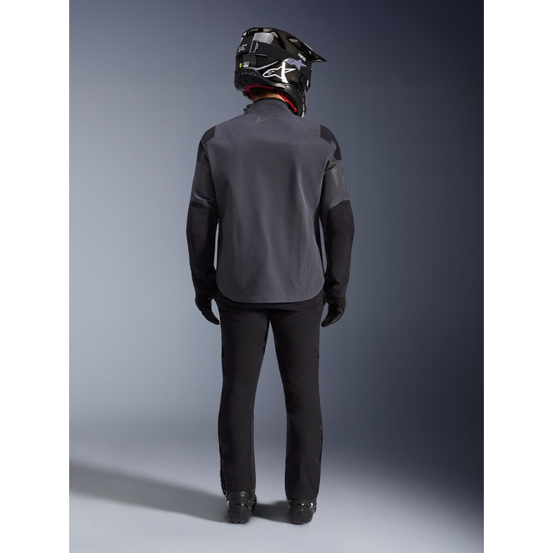 Chaqueta de moto Alpinestars Maxdura Drystar XF gris oscuro-negro