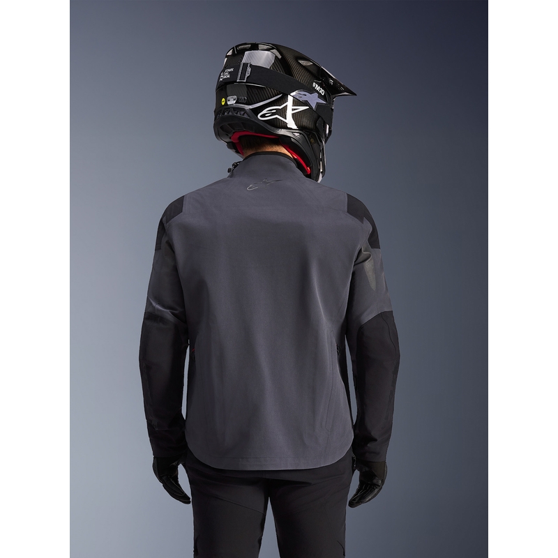 Chaqueta de moto Alpinestars Maxdura Drystar XF gris oscuro-negro