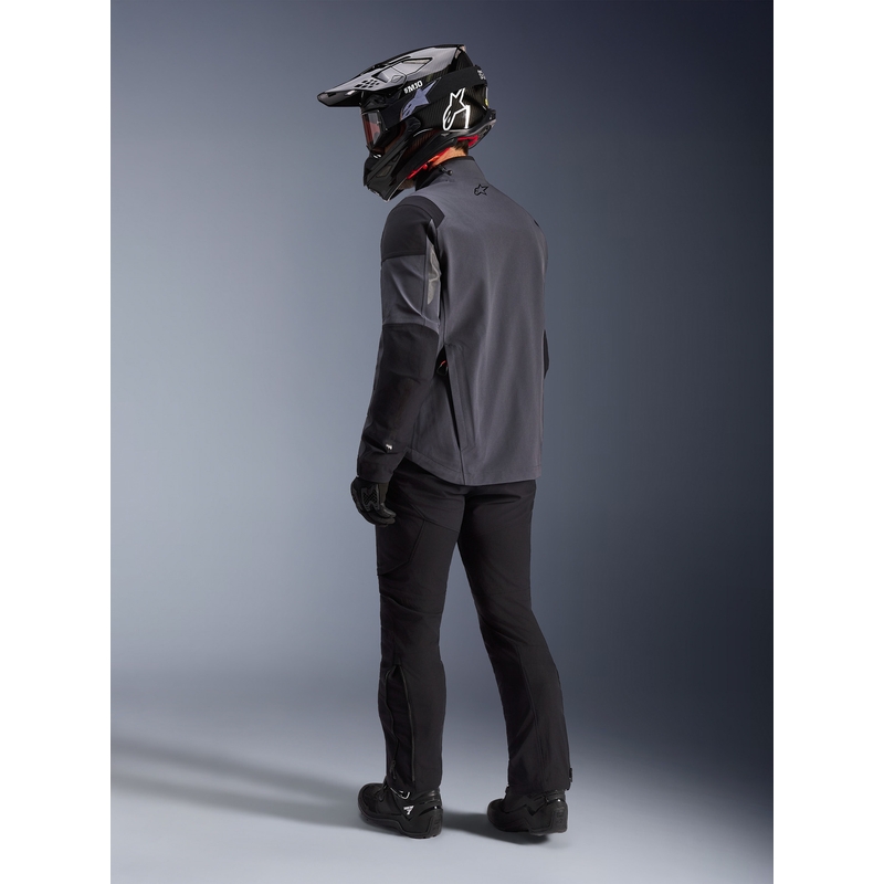 Chaqueta de moto Alpinestars Maxdura Drystar XF gris oscuro-negro