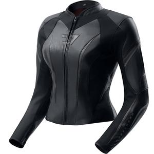 Chaqueta de moto de cuero para mujer Rebelhorn Diva ST negra