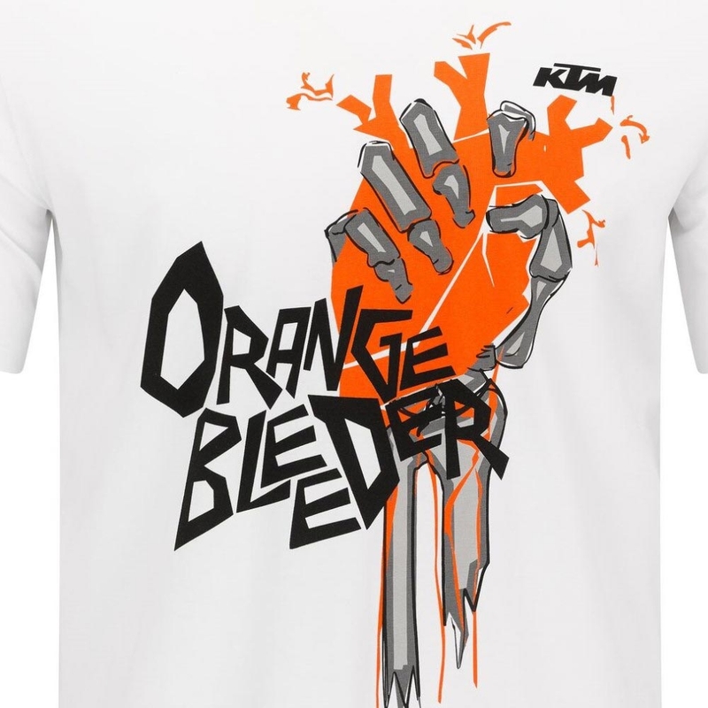 Camiseta KTM Orange Bleeder blanca