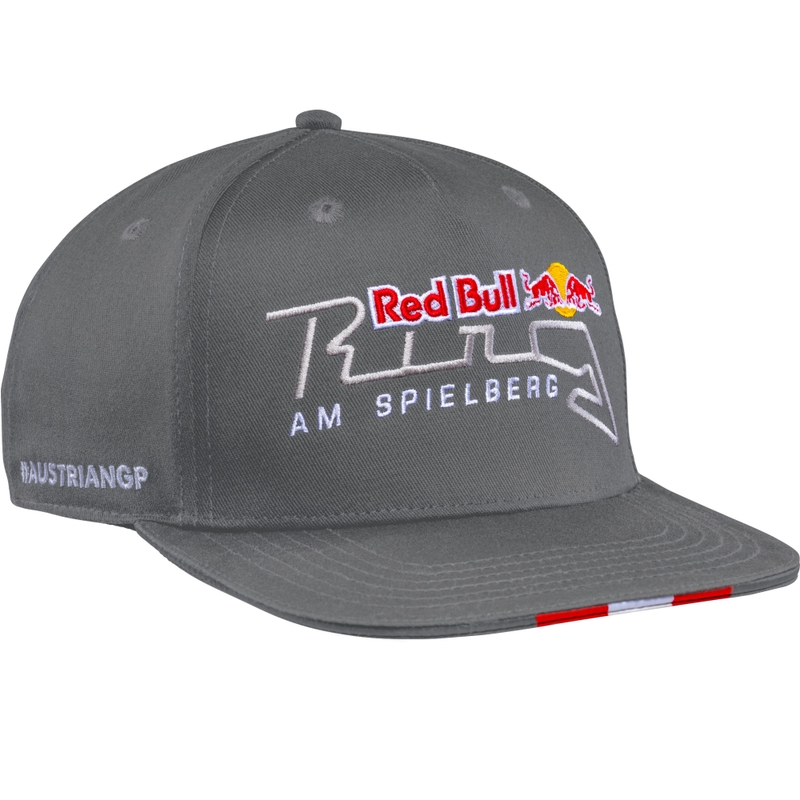 Gorra plana gris del GP de Austria de Red Bull Racing
