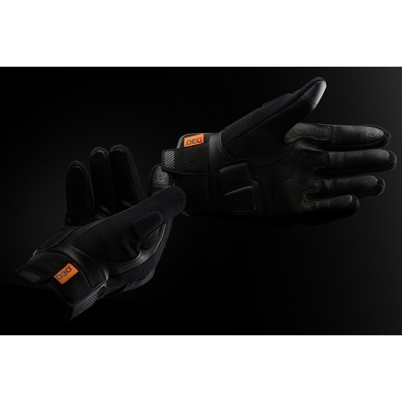 Guantes de moto Furygan Jet D3O Evo, color negro-verde