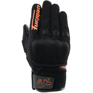 Guantes de moto Furygan Jet D3O Evo, color negro y naranja.