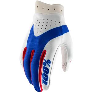 Guantes de motocross 100% iTrack rojo-blanco-azul