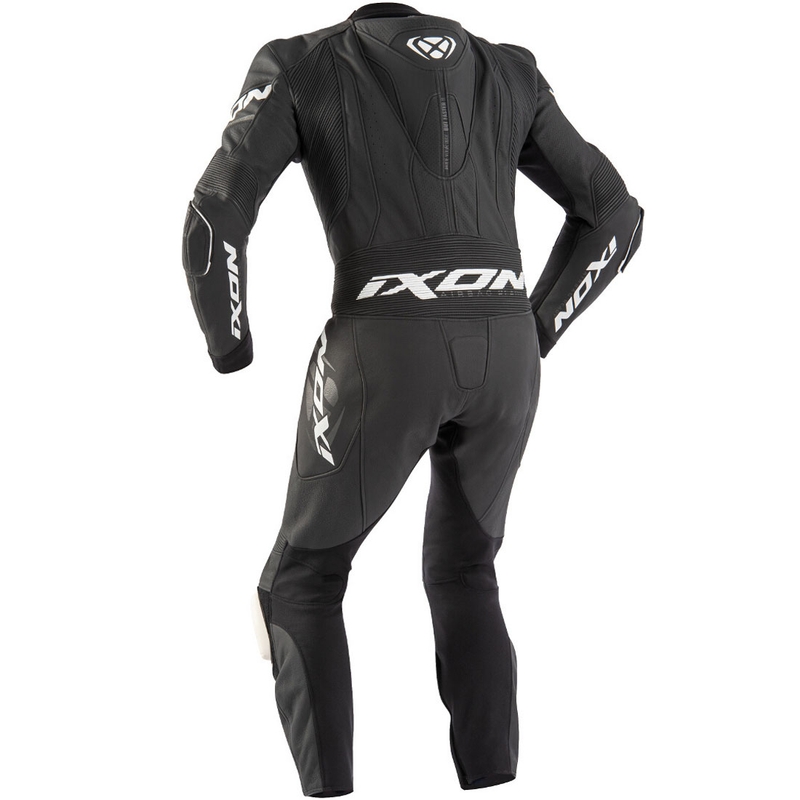 Traje de cuero para motociclista IXON Jackal negro
