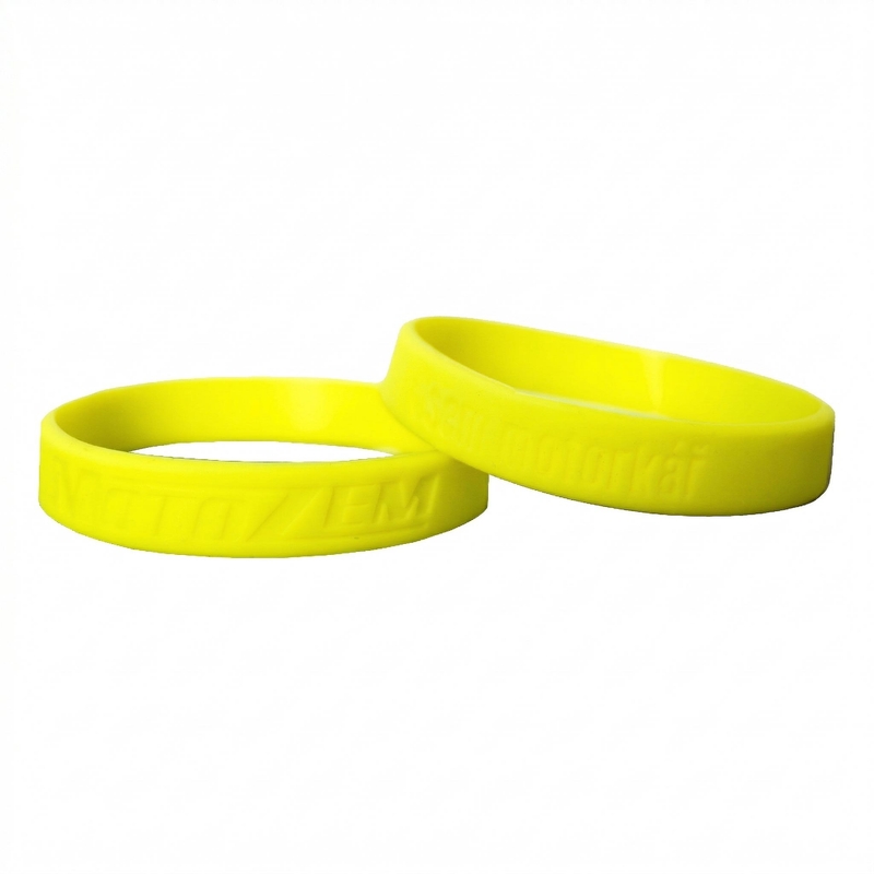 Pulsera MotoZem CZ Soy un motero amarillo flúor