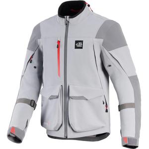 Chaqueta de moto Alpinestars Maxdura Drystar XF gris claro-gris oscuro