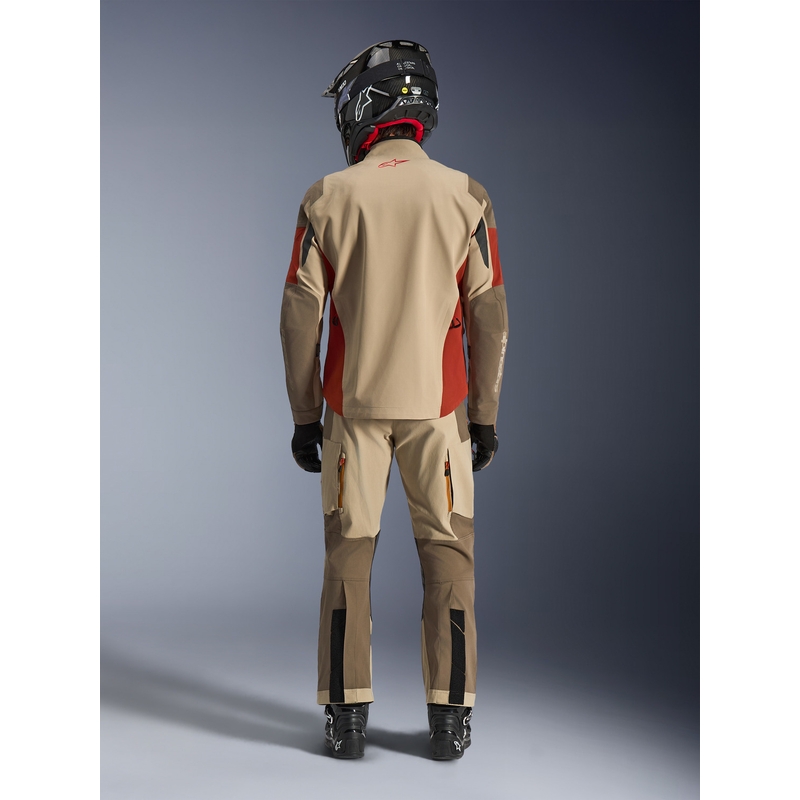 Chaqueta de moto Alpinestars Maxdura Drystar XF marrón-naranja