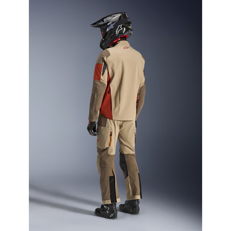 Chaqueta de moto Alpinestars Maxdura Drystar XF marrón-naranja