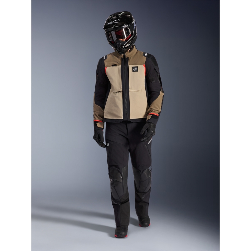 Chaqueta de moto Alpinestars Andes PRO Drystar XF marrón-negro-naranja