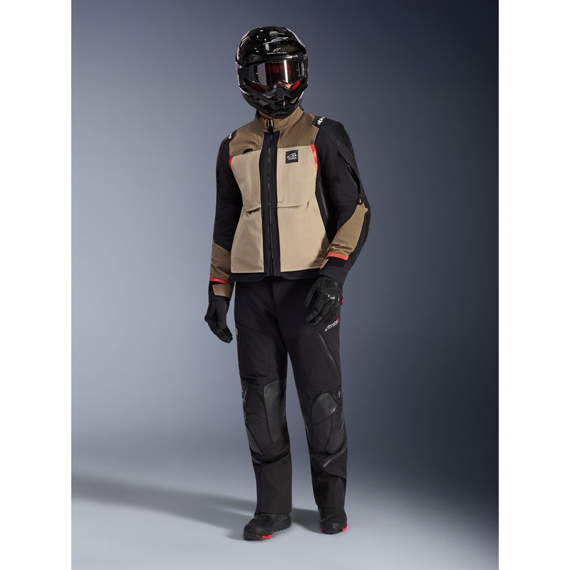 Chaqueta de moto Alpinestars Andes PRO Drystar XF marrón-negro-naranja