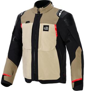Chaqueta de moto Alpinestars Andes PRO Drystar XF marrón-negro-naranja