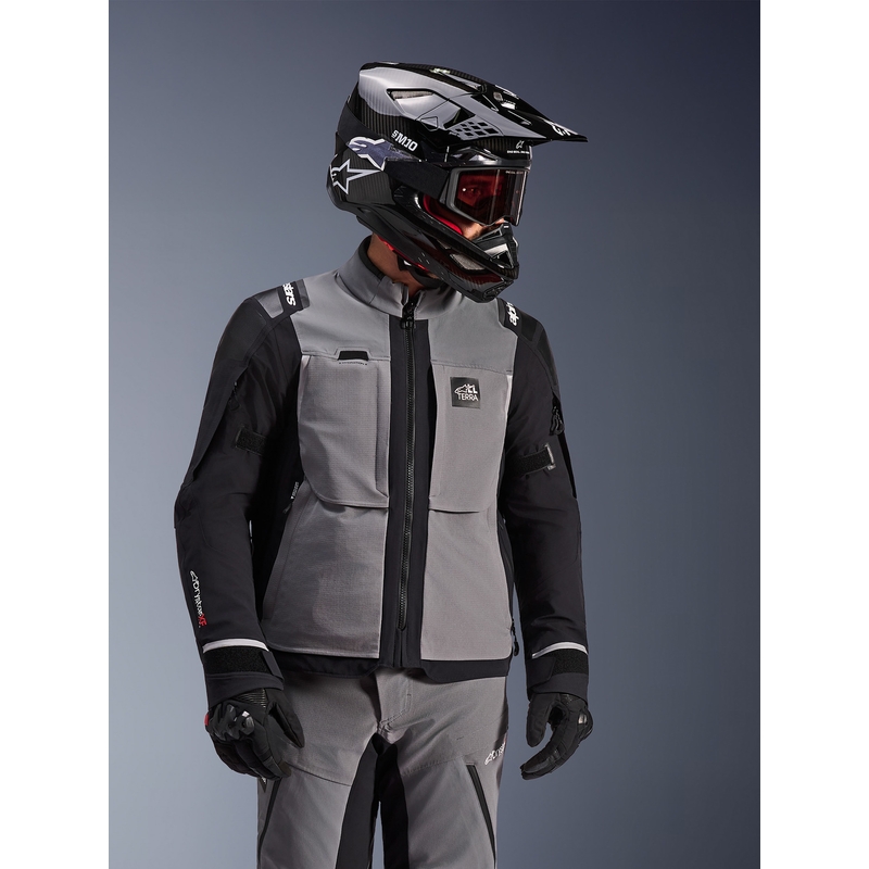Chaqueta de moto Alpinestars Andes PRO Drystar XF Gris oscuro-Negro