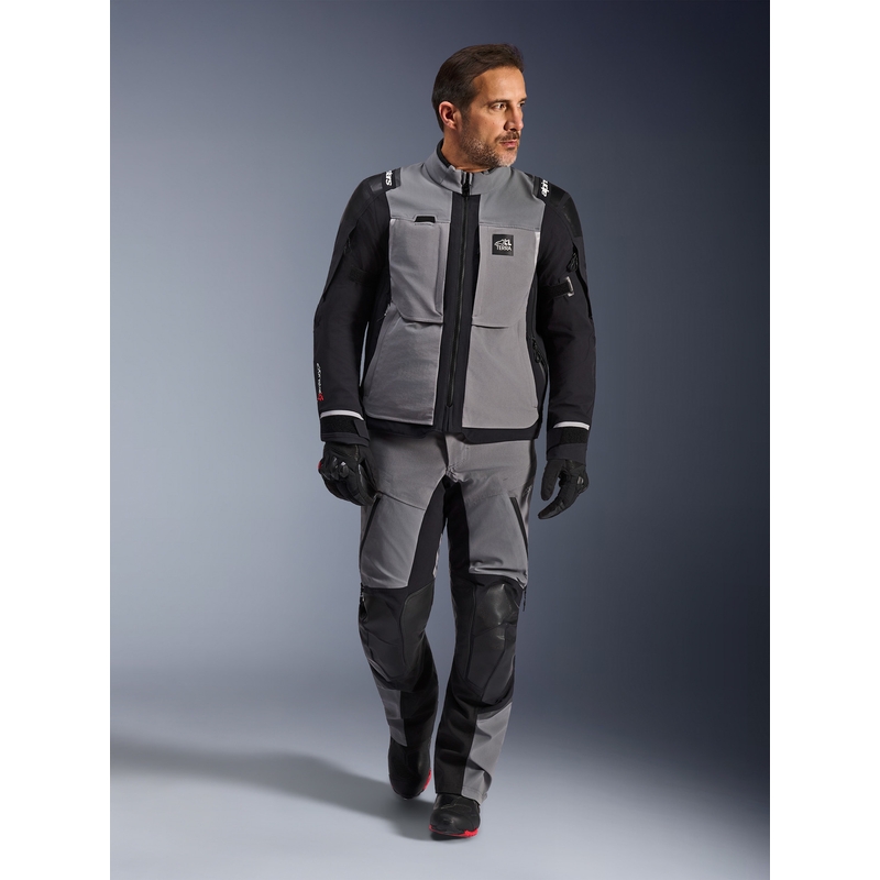 Chaqueta de moto Alpinestars Andes PRO Drystar XF Gris oscuro-Negro
