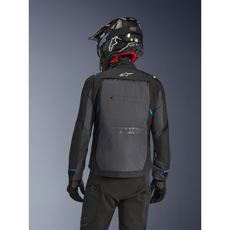 Chaqueta de moto Alpinestars Cusco Drystar negra-gris oscuro