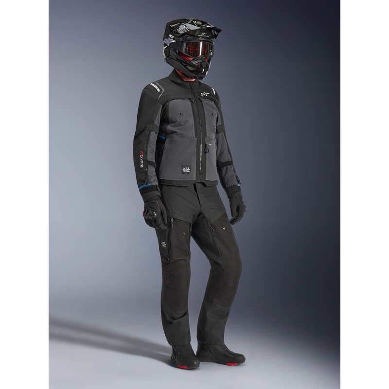 Chaqueta de moto Alpinestars Cusco Drystar negra-gris oscuro