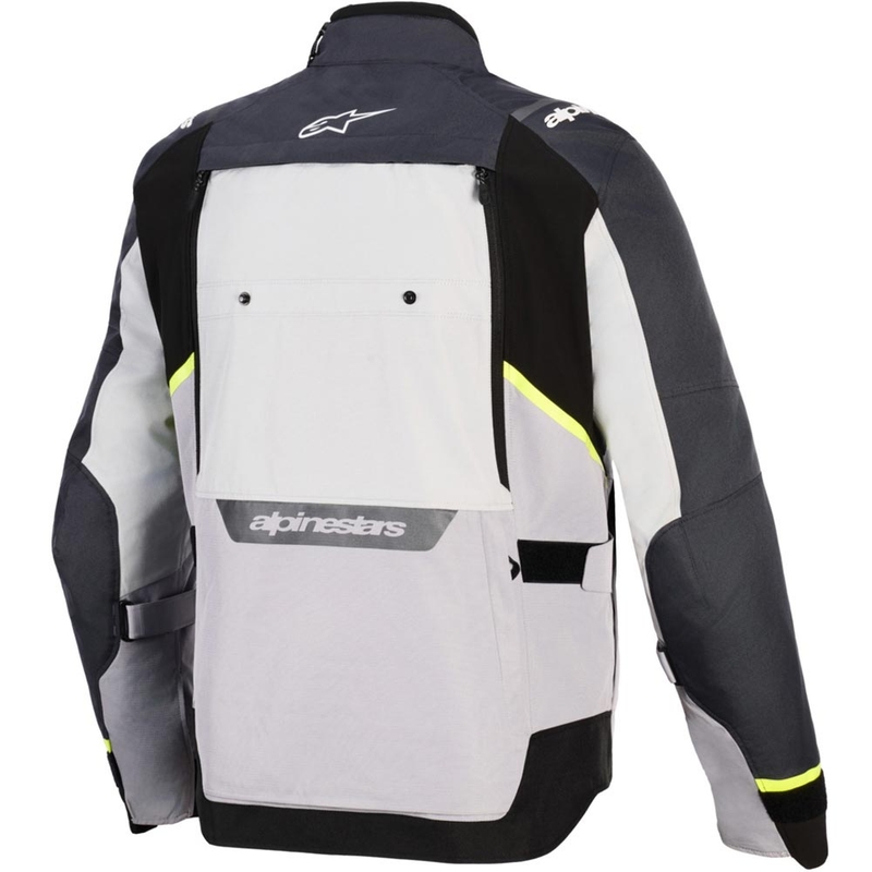 Chaqueta de moto Alpinestars Cusco Drystar gris claro-azul claro-azul oscuro