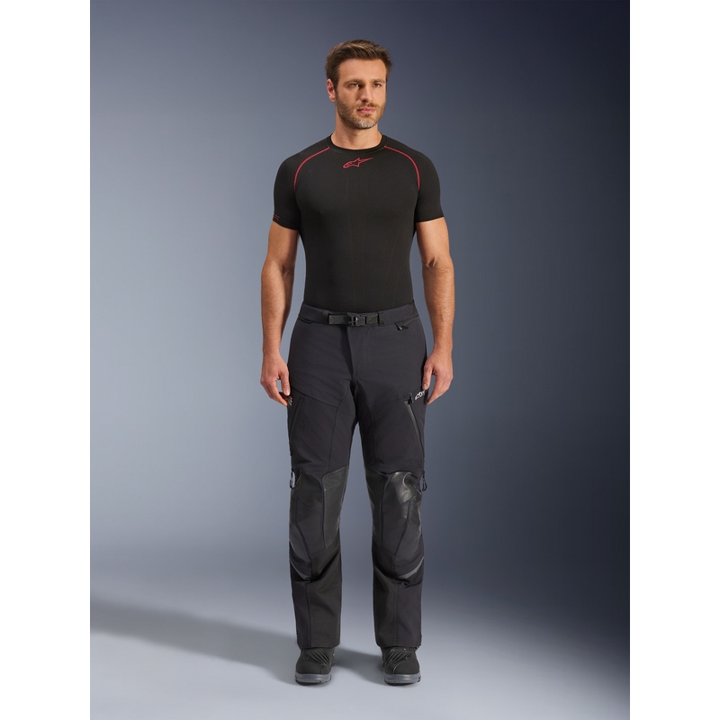 Pantalones de moto Alpinestars Andes PRO Drystar XF, color negro-gris oscuro.