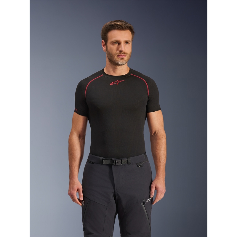 Pantalones de moto Alpinestars Andes PRO Drystar XF, color negro-gris oscuro.