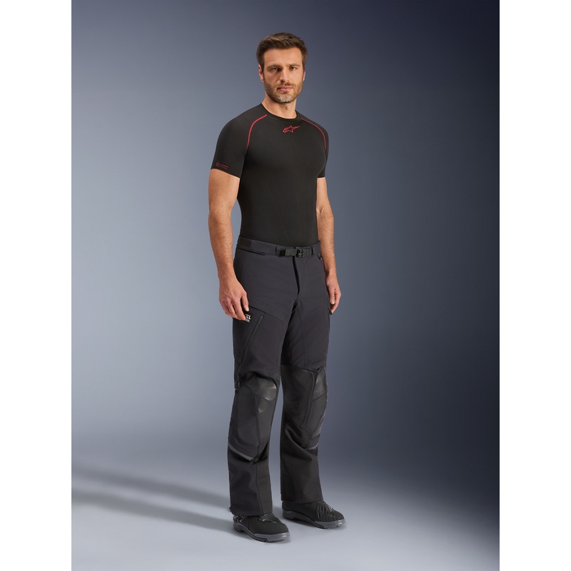 Pantalones de moto Alpinestars Andes PRO Drystar XF, color negro-gris oscuro.