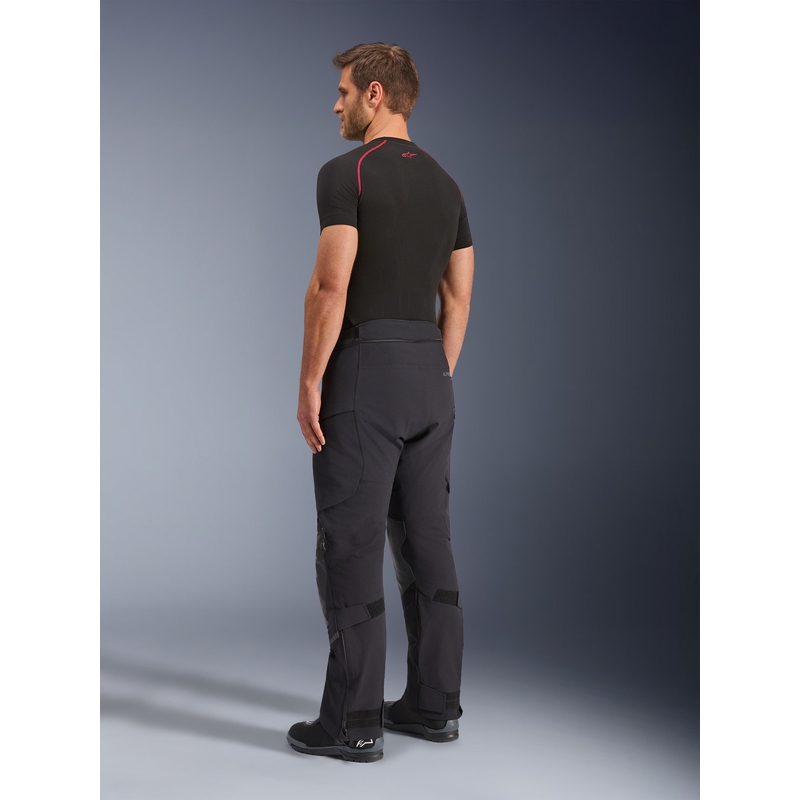 Pantalones de moto Alpinestars Andes PRO Drystar XF, color negro-gris oscuro.