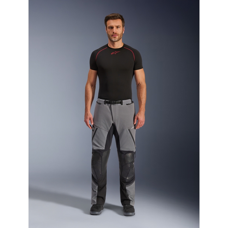 Pantalones de moto Alpinestars Andes PRO Drystar XF gris oscuro-negro