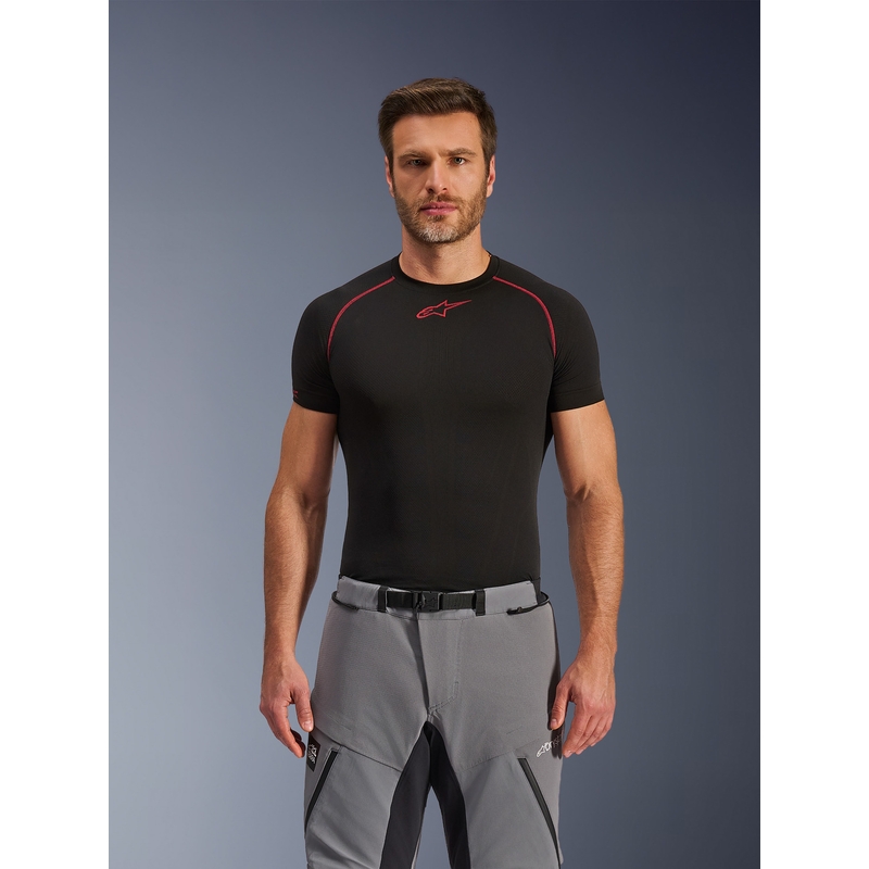 Pantalones de moto Alpinestars Andes PRO Drystar XF gris oscuro-negro