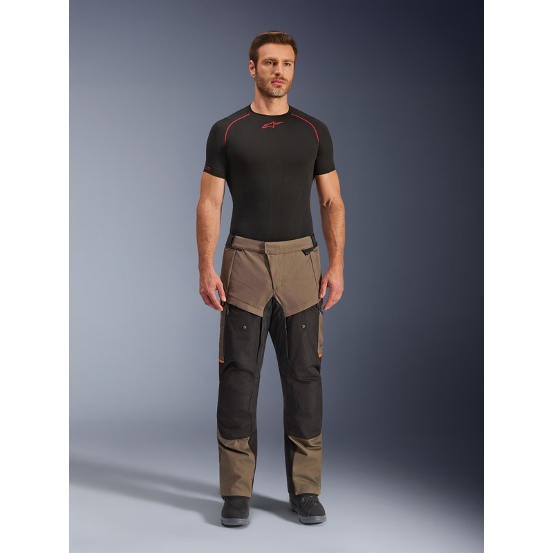 Pantalones de moto Alpinestars Cusco Drystar color marrón-negro