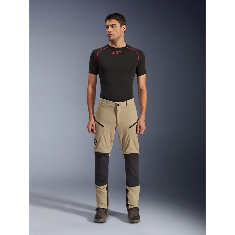 Pantalones de moto Alpinestars Explore AST color marrón claro-negro