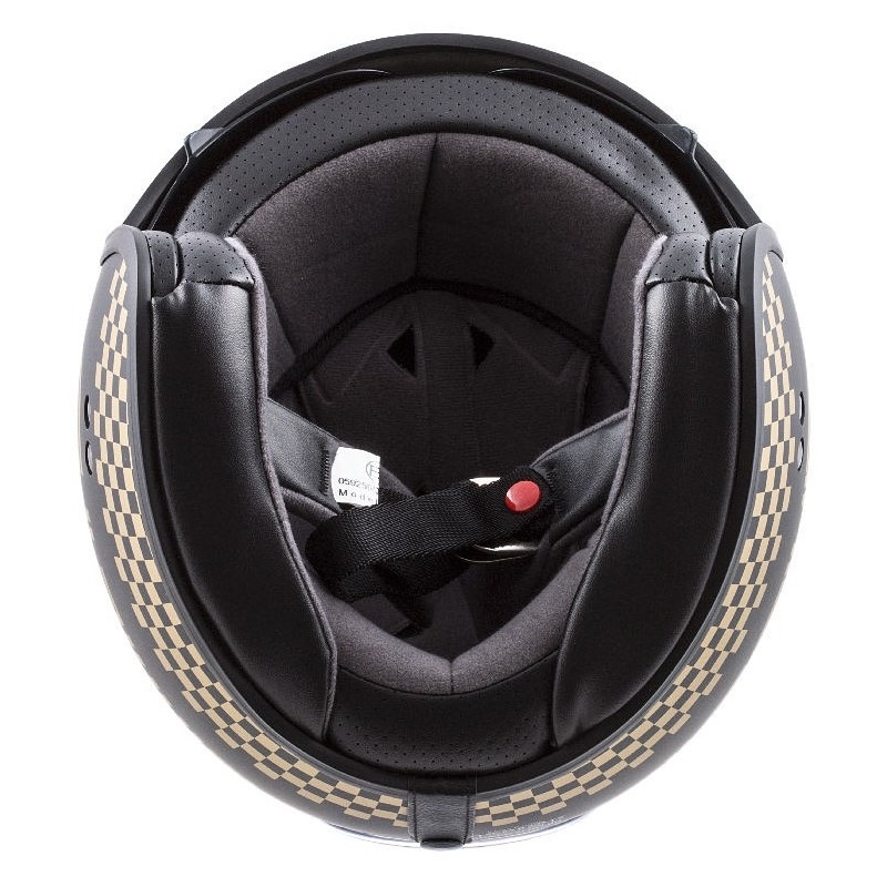 Casco de moto abierto Cassida Oxygen Rondo negro y dorado