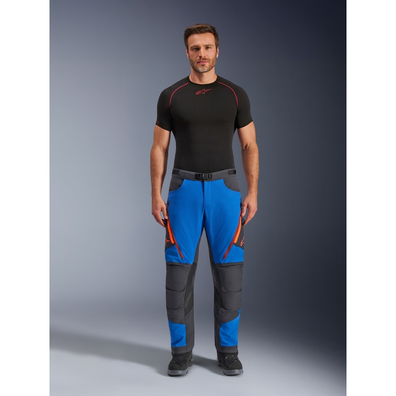 Pantalones de moto Alpinestars Maxdura Dual azul-gris oscuro-naranja