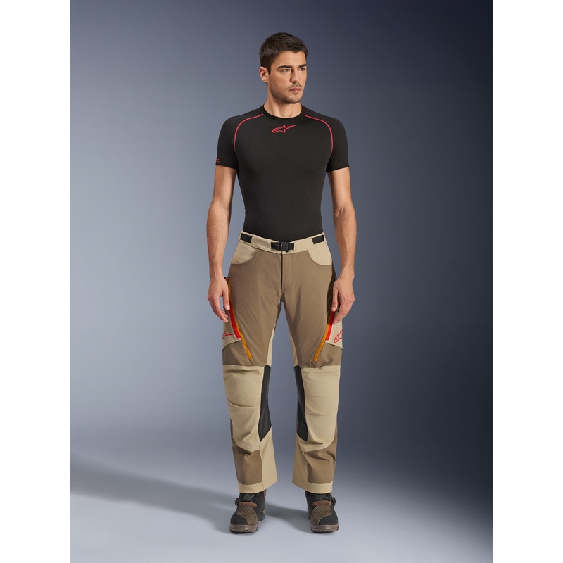 Pantalones de moto Alpinestars Maxdura Dual, color marrón claro.