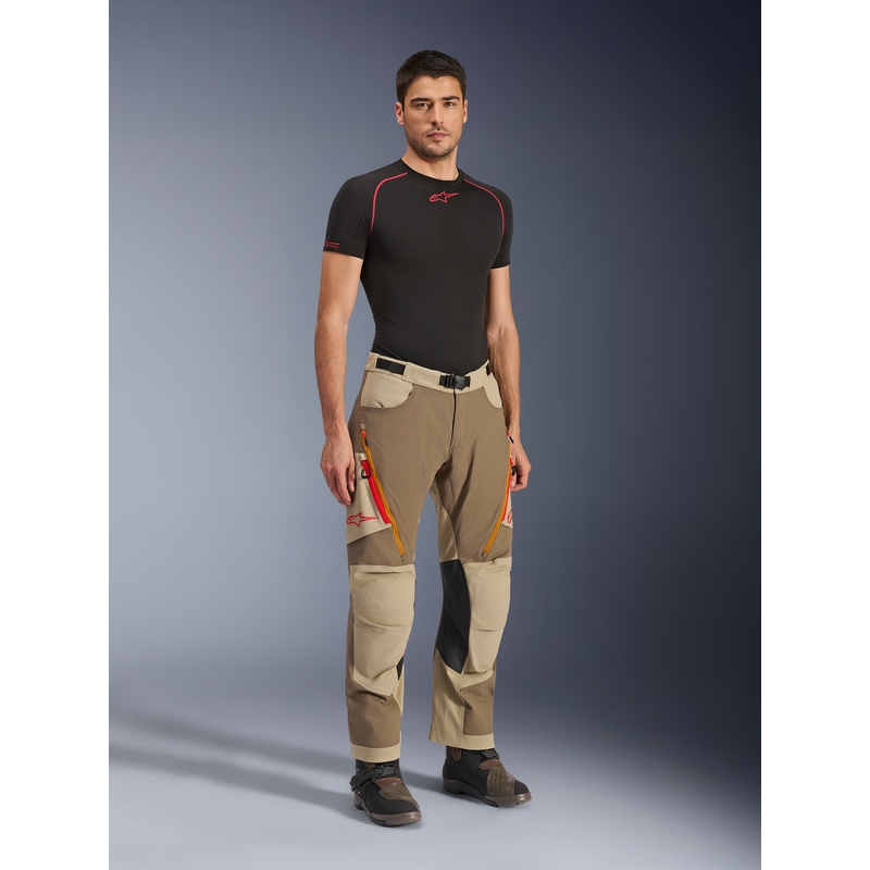Pantalones de moto Alpinestars Maxdura Dual, color marrón claro.