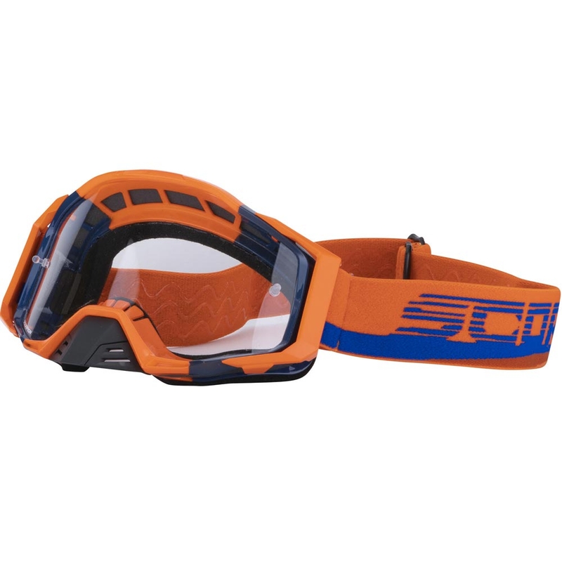 Máscara Scorpion MX, gafas de motocross naranja y azul