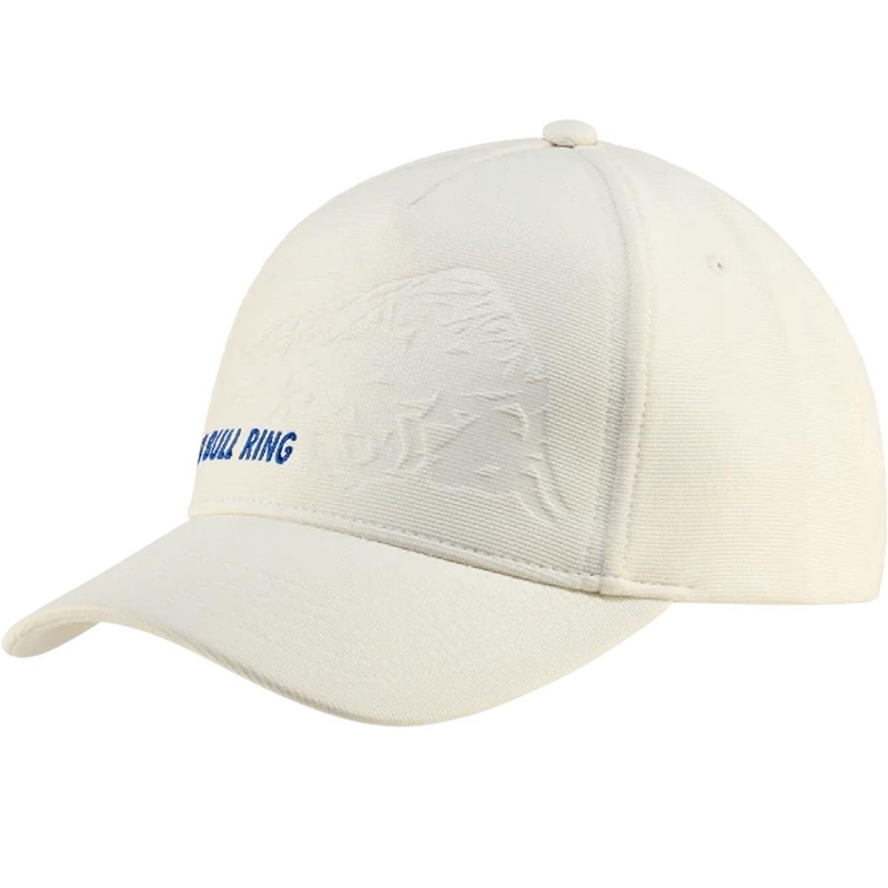 Gorra blanca con el logo de Red Bull Racing grabado en relieve