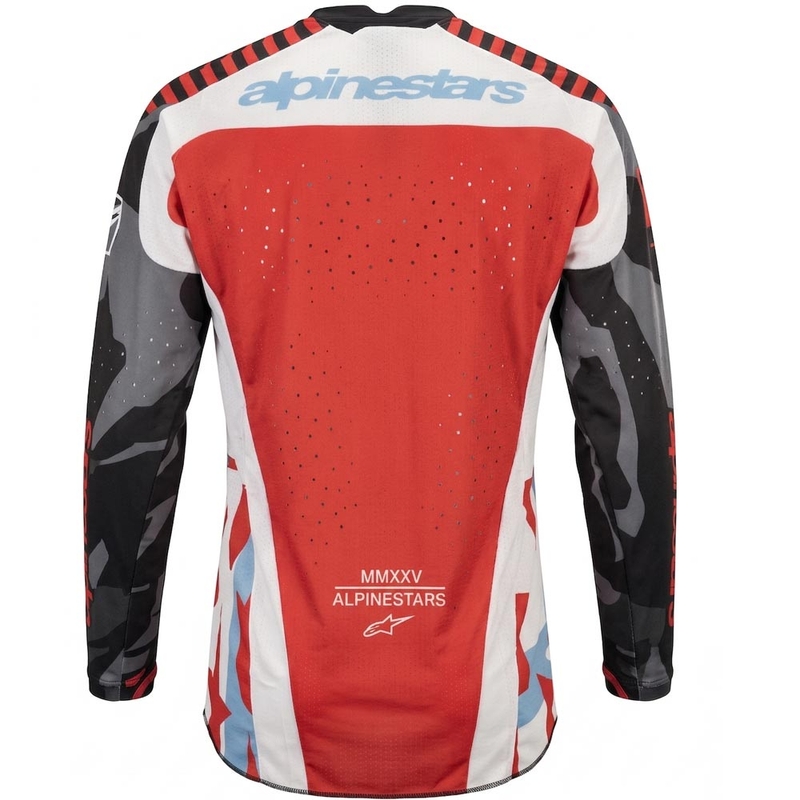 Camiseta de motocross Alpinestars Techstar edición limitada Beast Coast gris-negro-naranja