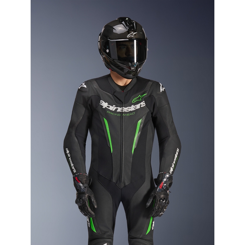 Mono de moto Alpinestars GP FORCE V2 de una pieza, negro-verde