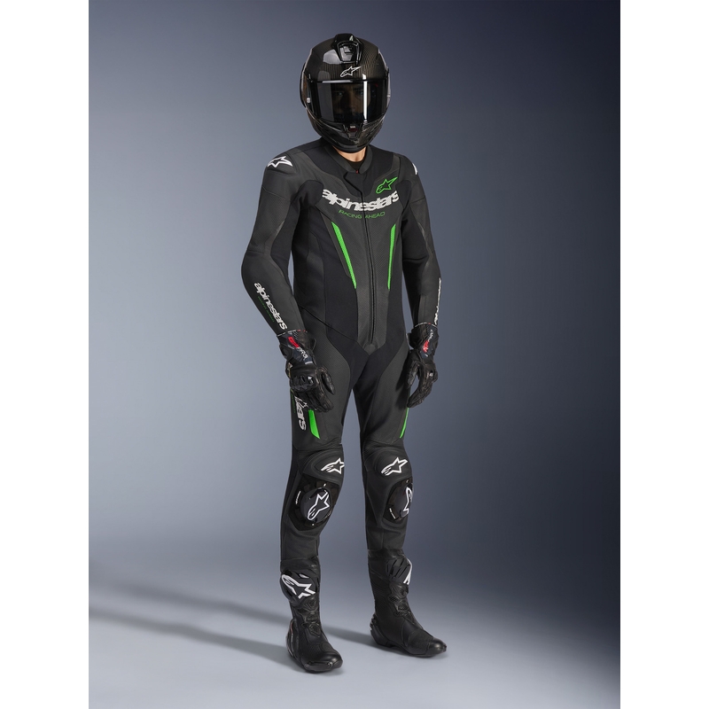 Mono de moto Alpinestars GP FORCE V2 de una pieza, negro-verde