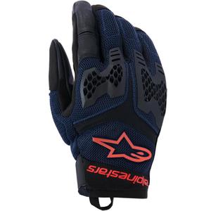 Guantes de moto Alpinestars Manti Air azul oscuro-rojo flúor-negro