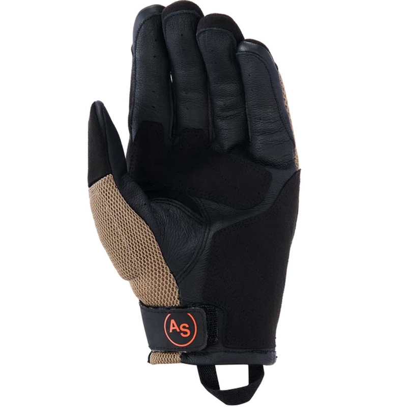 Guantes de moto Alpinestars Manti Air color caqui oscuro-negro-naranja flúor
