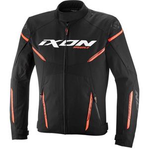 Chaqueta de moto IXON Striker 2 negra y naranja